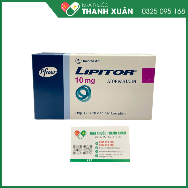 Thuốc Lipitor 10mg  Pfizer điều trị tăng Cholesterol